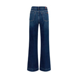 7FOR Blue Cotton Flared Jeans