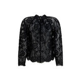 Self-Portrait Black Polyamide Blouse