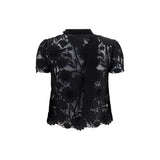Self-Portrait Black Polyester Blouse