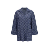 Gucci Blue Cotton Full-Length Jacket