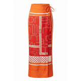 Malo Orange Silk Women's Pant