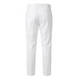 Malo White Cotton Men Pant