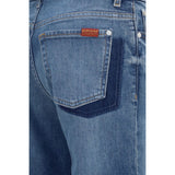 7FOR Blue Cotton Straight-Leg Jeans