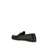 Saint Laurent Black Calf Leather Bos Taurus Slip-On Loafers