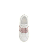 Valentino Garavani White Calf Leather Bos Taurus Low Top Sneakers