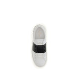 Valentino Garavani Blue Calf Leather Bos Taurus Low Top Sneakers