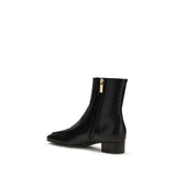Herbert Levine Black Calf Leather Bos Taurus Ankle Boots
