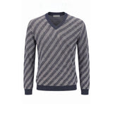 Malo Blue Linen Men Sweater