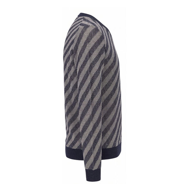Malo Blue Linen Men Sweater