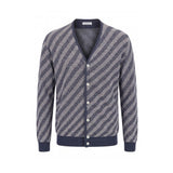 Malo Blue Linen Men Cardigan