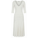 Malo White Cotton Women Dress