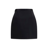 Versace Black Wool Oves Aries Mini Skirt