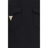 Versace Black Wool Oves Aries Mini Skirt