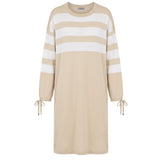 Malo Beige Cotton Women Dress