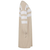 Malo Beige Cotton Women Dress