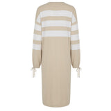 Malo Beige Cotton Women Dress