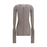 Rick Owens Gray Viscose Long Sleeve T-Shirt