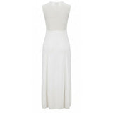 Malo White Silk Women Dress
