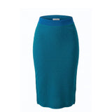 Malo Blue Silk Women Skirt