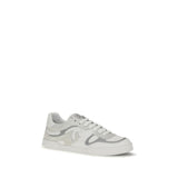 Dolce & Gabbana White Calf Leather Bos Taurus Low Top Sneakers