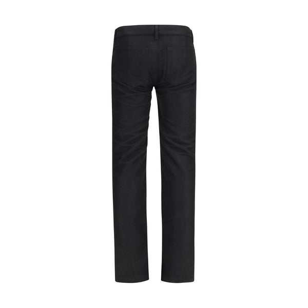 Rick Owens Black Wool Oves Aries Straight-Leg Jeans