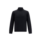 Roberto Collina Black Wool Oves Aries Turtleneck