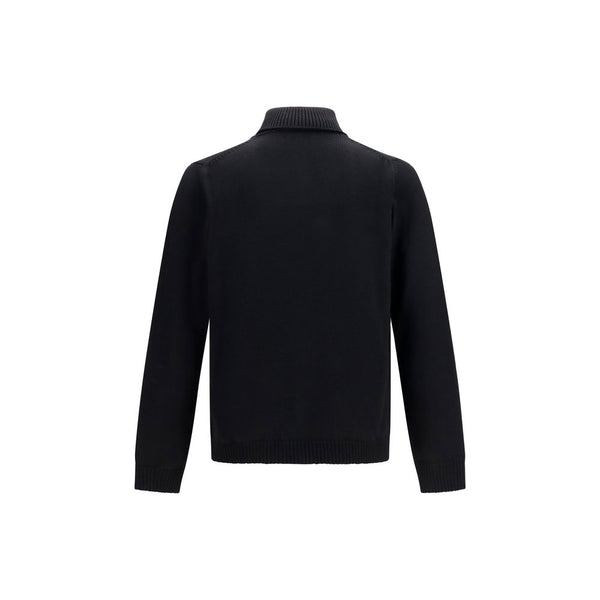 Roberto Collina Black Wool Oves Aries Turtleneck