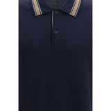 Ferragamo Blue Cotton Polo Shirt