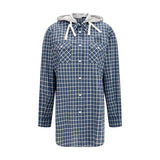 Miu Miu Blue Cotton Pattern Shirt