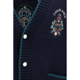 Casablanca Blue Wool Oves Aries Cardigan