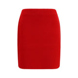 Fabiana Filippi Red Wool Oves Aries Mini Skirt