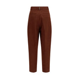 Fabiana Filippi Brown Cotton Casual Pants