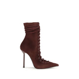 LE SILLA Bordeaux Calf Leather Bos Taurus Lace-Up Boots