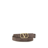 Valentino Garavani Brown Calf Leather Bos Taurus Belt