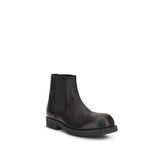 MM6 Black Calf Leather Bos Taurus Chelsea Boots