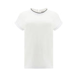 Brunello Cucinelli White Elastane T-Shirt