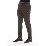 Peserico Brown Cotton Men Pants