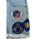 Mr&Mrs Italy Blue Cotton Women's Short
