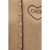 Chloé Beige Wool Oves Aries Cardigan