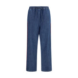 Valentino Garavani Blue Polyester Casual Pants