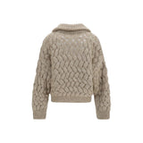 Brunello Cucinelli Beige Mohair Cardigan
