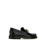 Gucci Black Leather Slip-On Loafers
