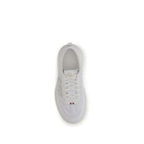 Moncler White Calf Leather Bos Taurus Athletic Sneakers