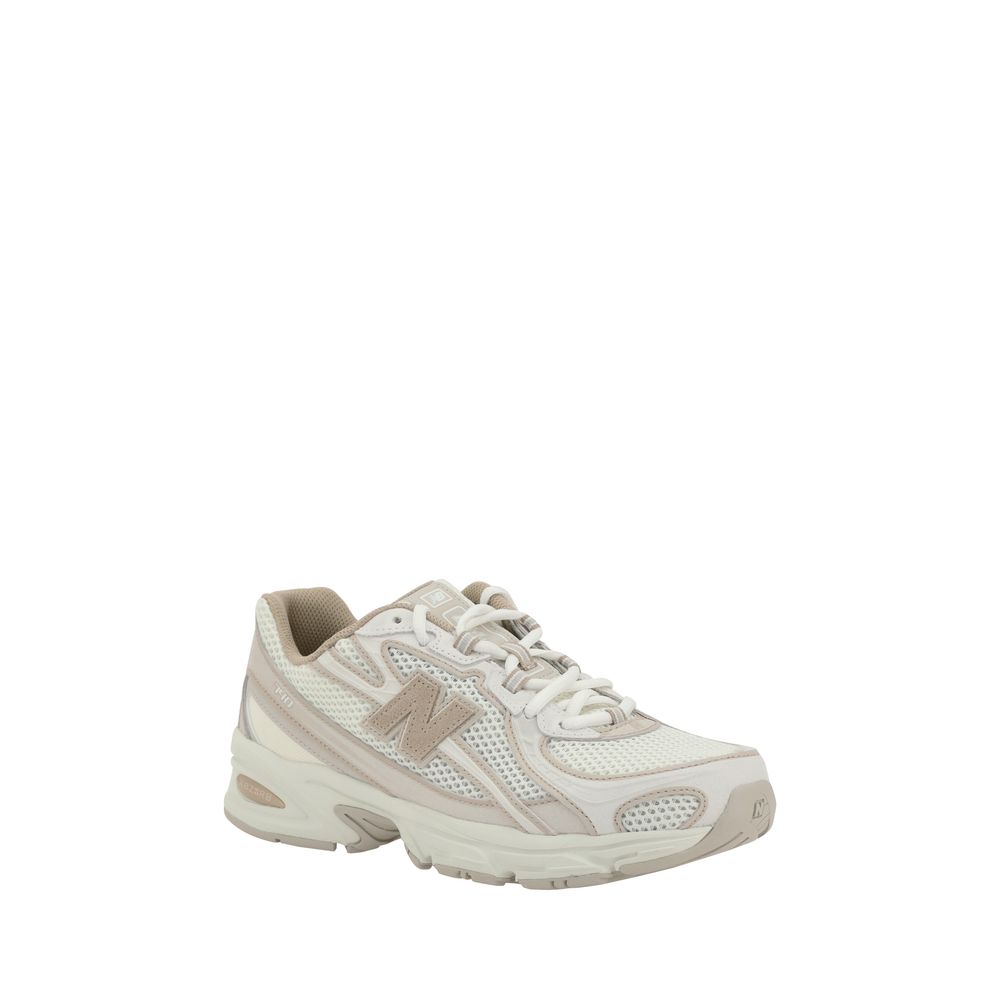 New Balance White Nylon Athletic Sneakers