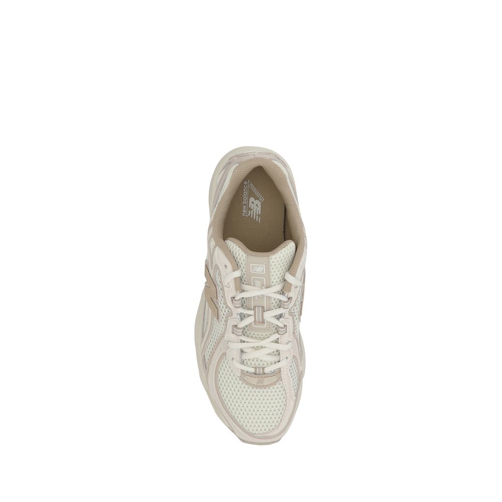 New Balance White Nylon Athletic Sneakers