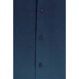 Off-White Blue Viscose Pattern Shirt