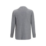 Lardini Gray Wool Oves Aries Full-Length Jacket