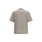 Off-White Beige Cotton Pattern Shirt