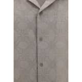 Off-White Beige Cotton Pattern Shirt