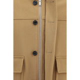 Lardini Beige Wool Oves Aries Full-Length Jacket